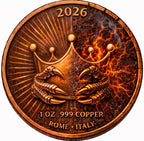 DRAGON Virtues Series 1 Oz Copper Round Italy 2026