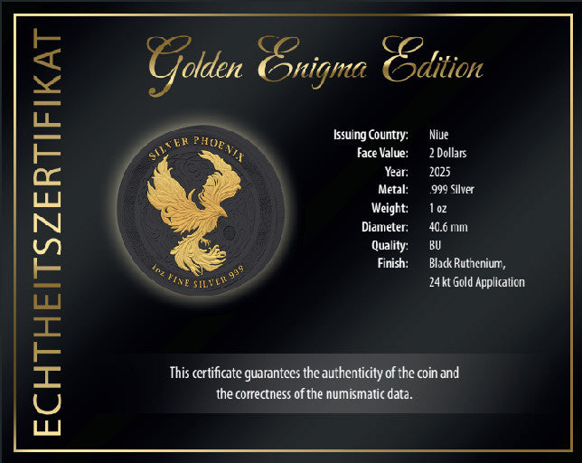 Golden Enigma, Phoenix 1 OZ Silber - 2025