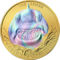 Golden Holographic – 1 oz Shark 2026 – Silbermünze – Produktansicht