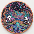 Pandas im Blütengarten – 1 oz Kupfermedaille