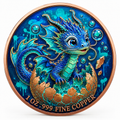 Ozeandrache - Dragon Hatchling – 1 oz Kupfermedaille