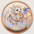 Regenbogendrache - Dragon Hatchling – 1 oz Kupfermedaille