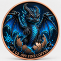 Nachtfeuerdrache - Dragon Hatchling – 1 oz Kupfermedaille