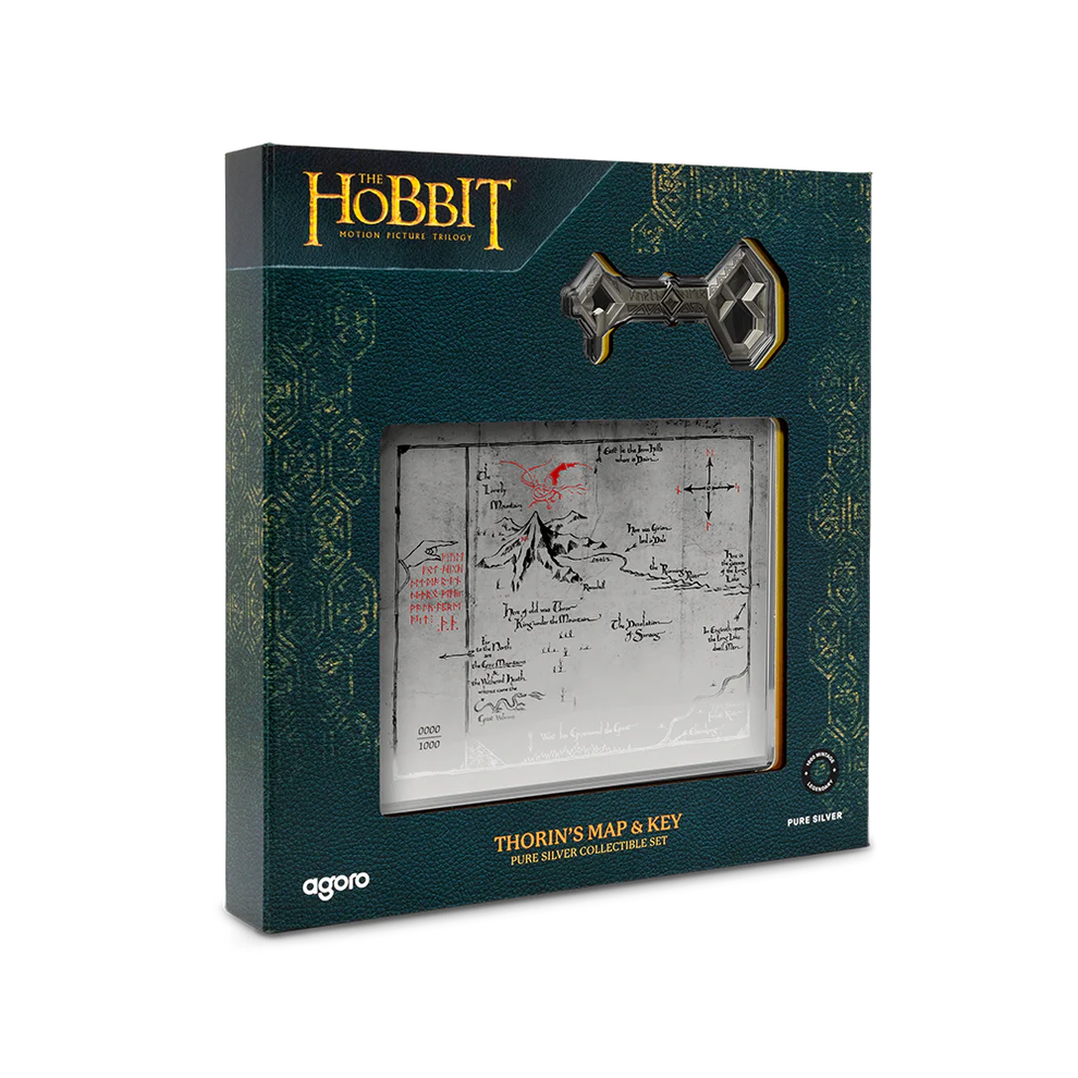 Silber-Set – The Hobbit: Thorins Karte & Schlüssel 2026 | 3/4 oz + 5 g Ag .999 | Limitiert 1.000 Stück