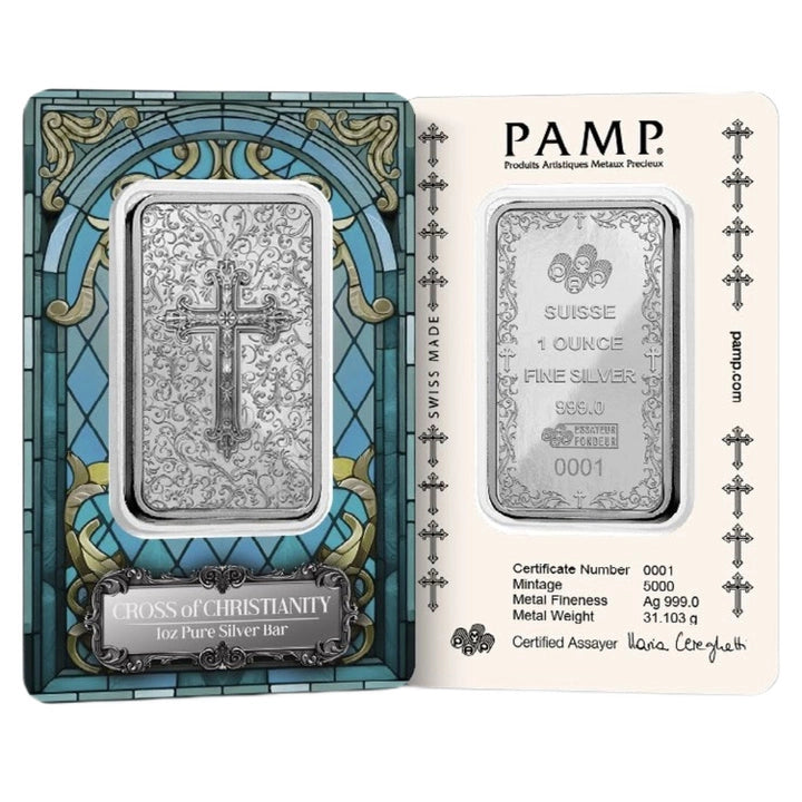 PAMP Silberbarren Christian Cross 1 oz Proof 2025