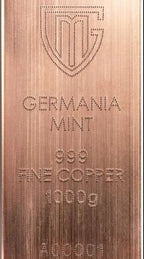 Germania Mint Kupferbarren 1 kg Raw Bar 2026 – Copper Raw Bar