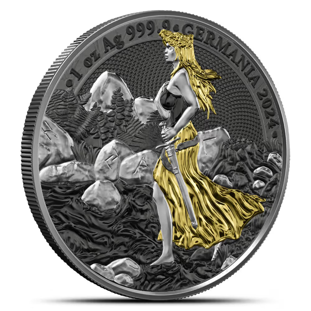 Germania WMF Edition 2024 – 1 oz Silber Round | Ag .9999 | Vergoldet | Nummeriert | Germania Mint*