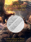 Malta Golden Eagle 2026 – 1/2 oz Silbermünze | Ag .999 | Coincard | Malta