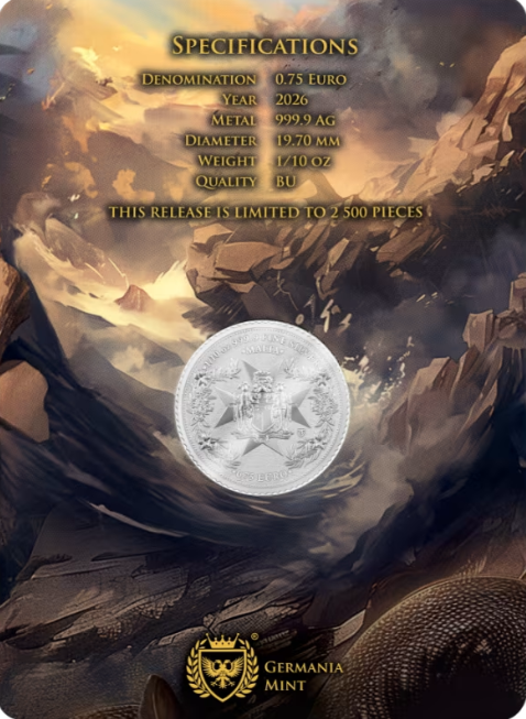 Malta Golden Eagle 2026 – 1/10 oz Silbermünze | Ag .999 | Coincard | Malta