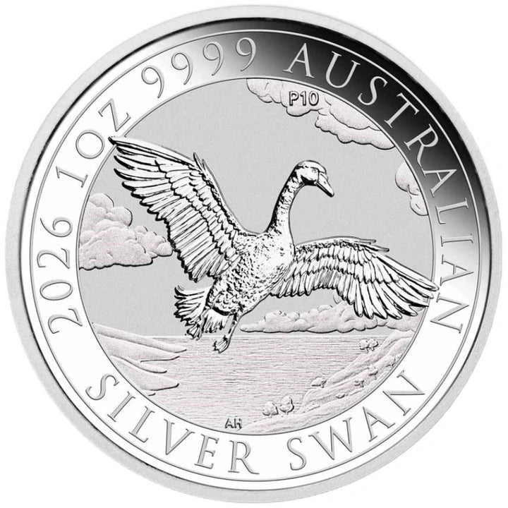 Australian Swan 1 oz Silber 999,9 2026 – Perth Mint (10. Jubiläum „P10“)