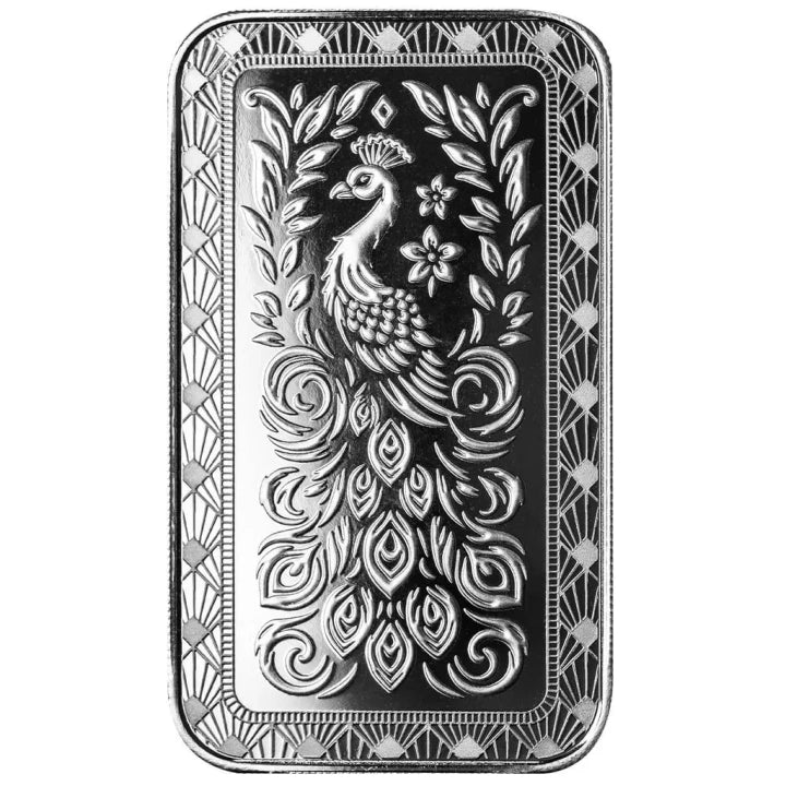 Silberbarren 1 oz – Marquee Peacock 2026 | Ag .9999 | BU | Scottsdale Mint | USA