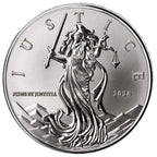 Silbermünze 1 oz – Lady Justice 2026 | Ag .999 | BU | Scottsdale Mint | Niue | 50.000 Stück