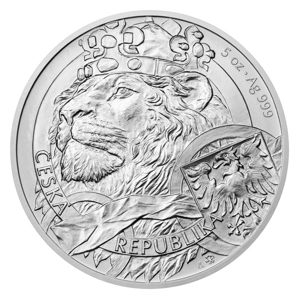 Czech Lion 5 oz Silber 999 Anlagemünze 2025 – Czech Mint (Niue)