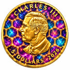 The Galactic Bee Maple Leaf 2026 – Rückseite mit König Charles III.