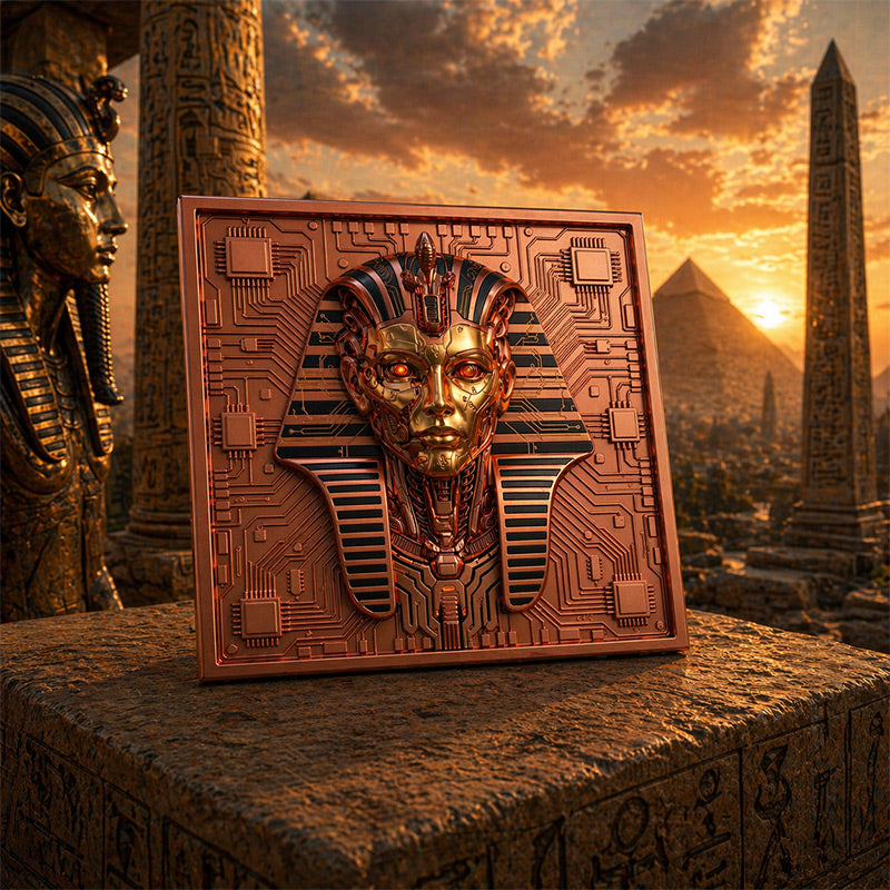 Future in the Past – Egyptian Cyber Pharaoh 5 oz Kupfer 999 High Relief 2026 (Italien)