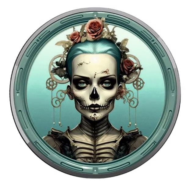 MRS VICTORIA – Skeletons Maple Leaf | 1 oz Silbermünze | Ag .9999 | 5 CAD | Kanada 2024*