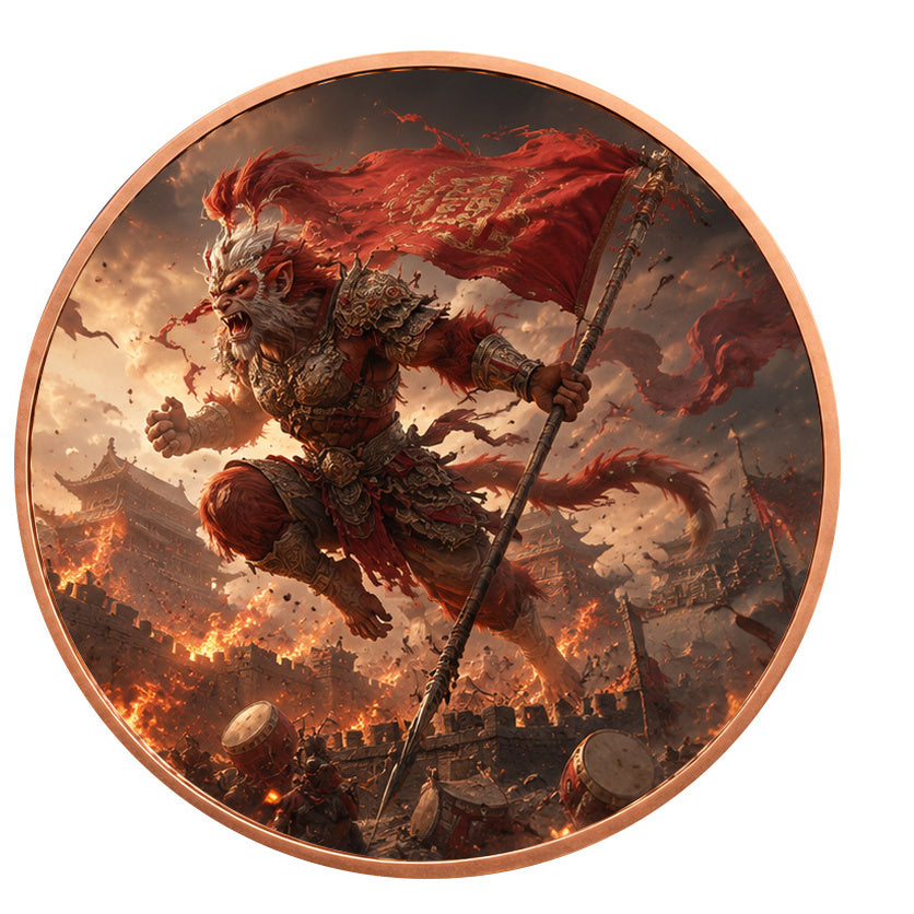 Feuer-Affenkönig – 1 oz Kupfermedaille