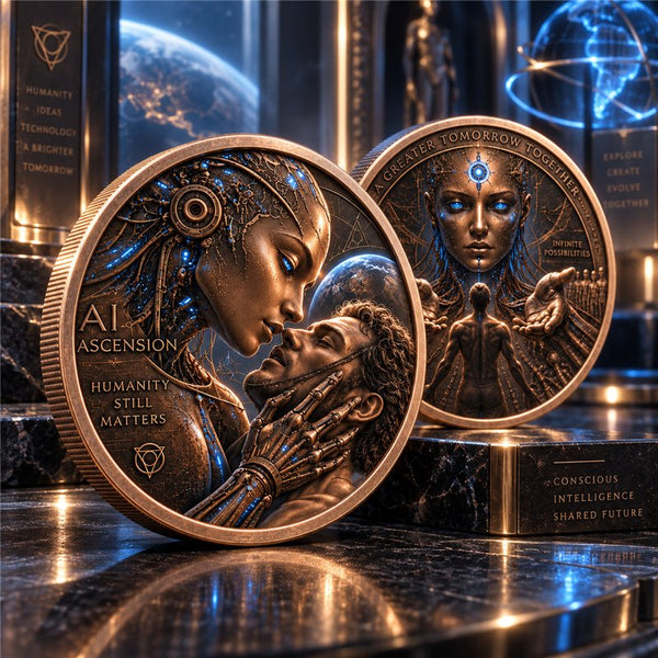 AI Ascension 2026 – 2 oz Kupfermedaille | Cu .999 | Hobo Coin Exclusive