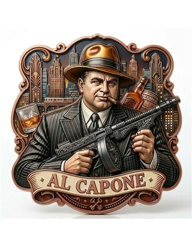 Al Capone – Stars of Crime Shaped 3 oz Kupfer