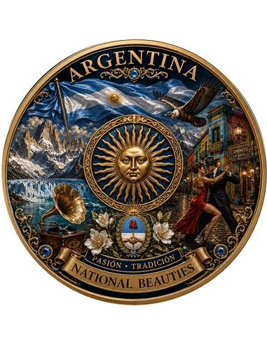 Kupfermedaille 1 oz – Argentinien Verführung | National Beauties 2026 | Cu .999 | Limitiert