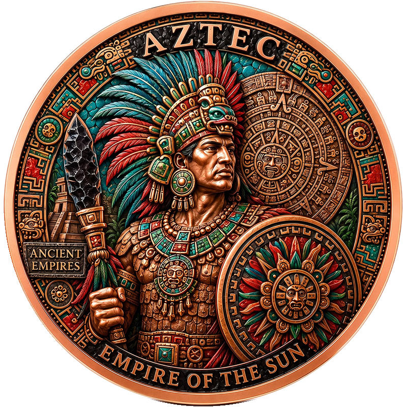 Aztec Empire – Ancient Empires Series | 1 oz Kupfer Round | Cu .999 | Colorized | 2026