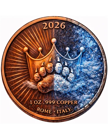 Bear – Endurance & Dominance 1 oz Copper 2026 (Virtues Series)