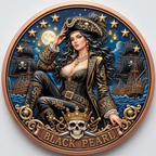 Black Pearl - Piratenkönigin – 1 oz Kupfermedaille