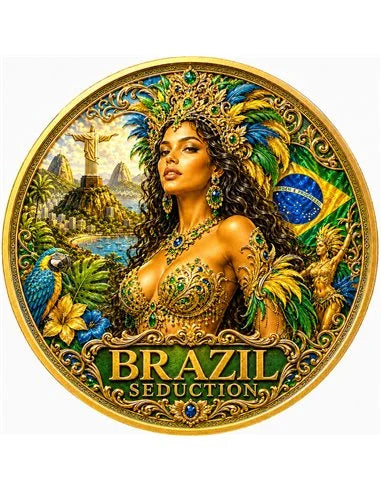 Brazil Seduction – National Seduction Series 1 oz Kupfer 999 Golden Matt & Colors 2026