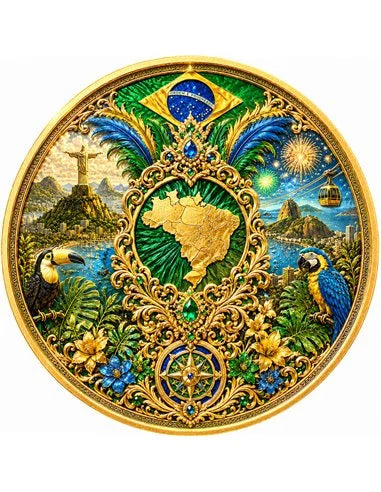 Brazil Seduction – National Seduction Series 1 oz Kupfer 999 Golden Matt & Colors 2026