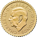 Britannia 2027 – Rückseite der 1/10 oz Goldmünze aus 999,9 Feingold, MM-Edelmetalle Graz und Kärnten
