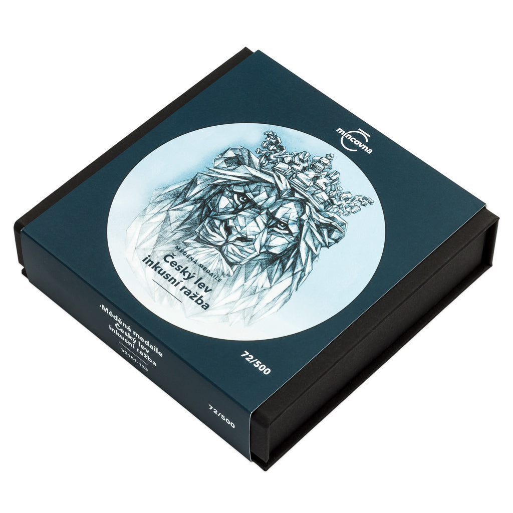 Tschechischer Löwe Kupfermedaille High Relief