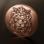 Tschechischer Löwe Kupfermedaille High Relief