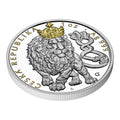 Czech Lion 2026 – Motivseite, 1 oz Silber Proof, selektiv vergoldet und nummeriert