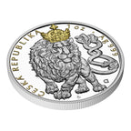 Czech Lion 2026 – Motivseite, 1 oz Silber Proof, selektiv vergoldet und nummeriert