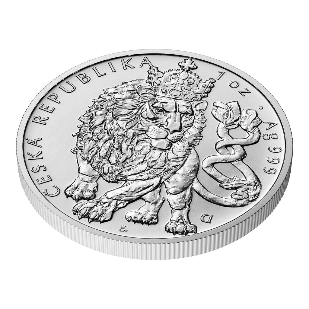 Tschechischer Löwe 2026, 1 Unze Silber