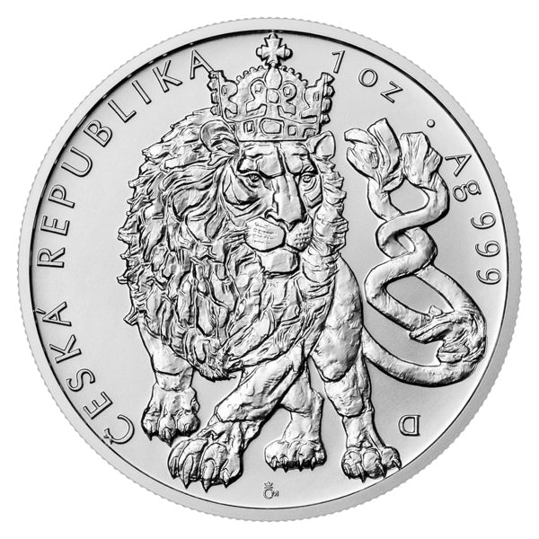 Tschechischer Löwe 2026, 1 Unze Silber