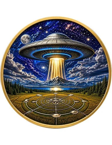 Kupfermedaille 1 oz – Cosmic Encounter: Visitors from the Stars 2026 | Colors & Gold | Hobo Coin Exclusive