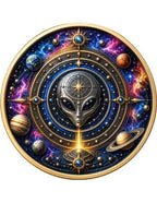 Kupfermedaille 1 oz – Cosmic Encounter: Visitors from the Stars 2026 | Colors & Gold | Hobo Coin Exclusive