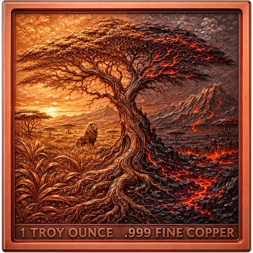 Cyber Lion 2026 – 1 oz Kupferbarren | Cu .999 | Hobo Coin Exclusive