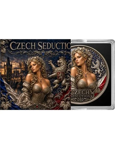 Czech Seduction – National Seduction Series 1 oz Kupfer 999 Antik & Colors 2026