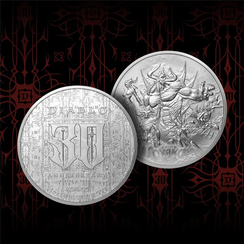 Rückseite Diablo 30th Anniversary 2026 – 1 oz Silbermedaille Ag .999 | BU | 10.000 Stück limitiert