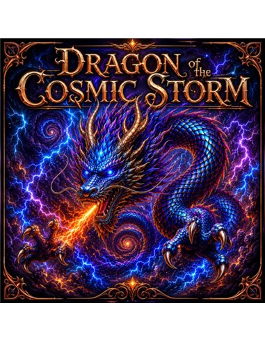 Dragon of the Cosmic Storm – 5 oz Kupfer 999 High Relief Colors UV 2026 – HoboMint