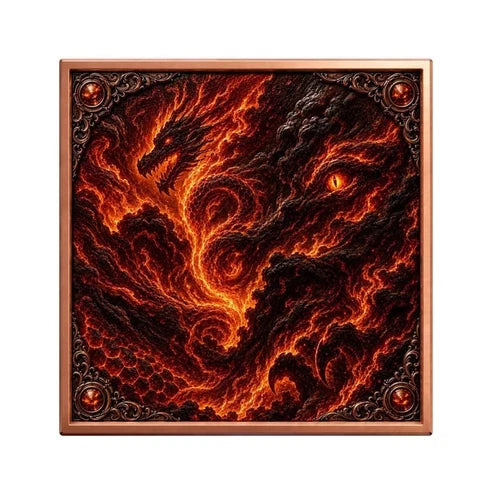 Dragons of Eternal Fire – 5 oz Kupferbarren | Cu .999 | Antique Finish | 2026
