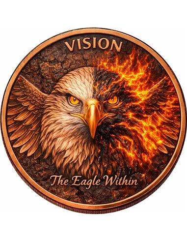 Kupfermedaille 1 oz – Vision: The Eagle Within 2026 | Virtues Series | Cu .999 | Rom, Italien | Limitiert 2.000 Stück