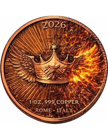 Kupfermedaille 1 oz – Vision: The Eagle Within 2026 | Virtues Series | Cu .999 | Rom, Italien | Limitiert 2.000 Stück