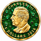 Emerald Venom 2026 1 oz Silber Maple Leaf König Charles III Rückseite