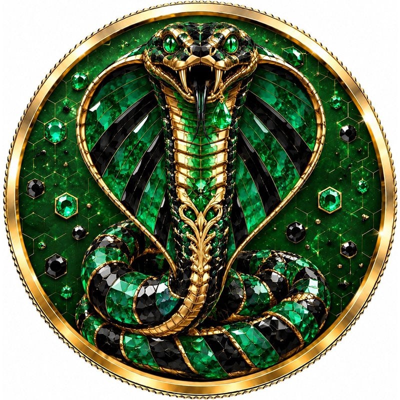 Emerald Venom 2026 1 oz Silber Maple Leaf Kobra Vorderseite