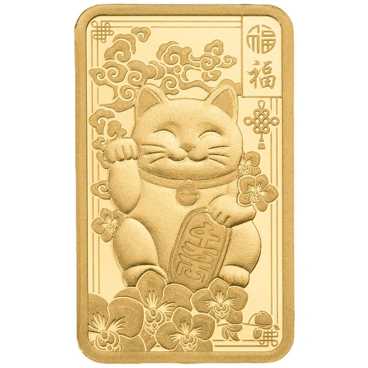 Lucky Cat 2.5g Goldbarren PAMP**