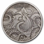 The Kraken 1 oz Silber 999 Antique Finish 2026 – Niue (Limitiert 500)