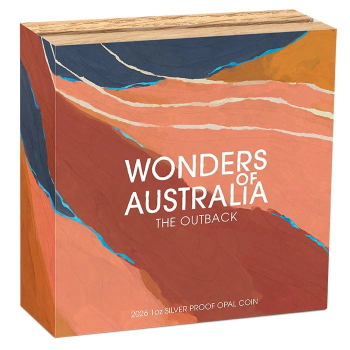 Wonders of Australia: The Outback 1 oz Silver 2026 Opal Proof - The Perth Mint